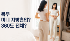 복부 미니지방흡입 할까? 360도 전체 할까?