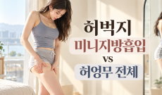 나는 허벅지 미니지방흡입이 좋을까? 허엉무 전부 뽑는게 좋을까?