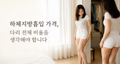 하체지방흡입 가격, 다리 전체 비율을 생각해야 합니다