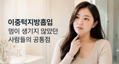 이중턱지방흡입 멍이 생기지 않았던 사람들의 공통점