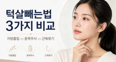 턱살빼는법 3가지 비교 (지방흡입 vs 윤곽주사 vs 근육묶기)